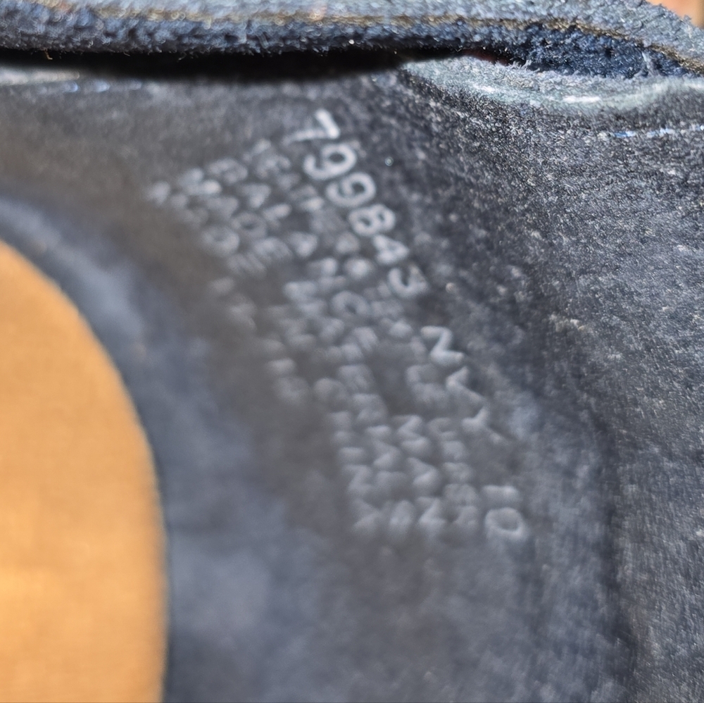 Minnetonka Desi Fringe Wedge Sandal Navy Leather Size 10 - Picture 11 of 11